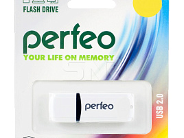 Флеш-драйв Perfeo USB 32Gb C02 белый