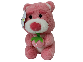 Мягкая игрушка Мишка сидячий с клубникой 22см 209В