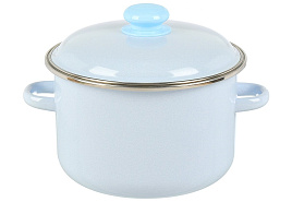 Кастрюля эмаль 4л 9MD201P серо-голубая