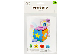Кубик-сортер ТРИ СОВЫ КС001 "Фигуры", EVA, 6 пазлов, 12 элементов