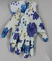 Перчатки садовые для сухих работ цветные в асс.