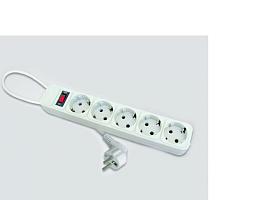 Сетевой фильтр 4,5м*5р Спутник белый SP-545 4,5м-P White
