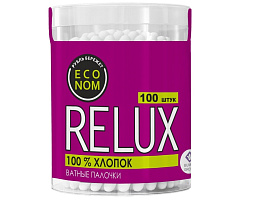 Ватные палочки Reluxe 100шт цилиндр