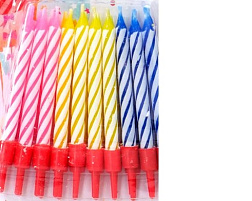 Свечи для торта Ч02507 с держателями 5см (20шт)