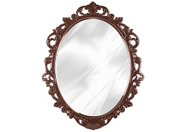 Зеркало для ванной М4520 Ажур темно-коричневое овальное