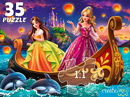 Пазл 35эл. Принцессы на корабле Ф35-1999
