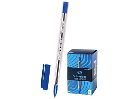 Ручка  Schneider 150643 "Tops 505 M" синяя, 1,0мм, прозрачный корпус
