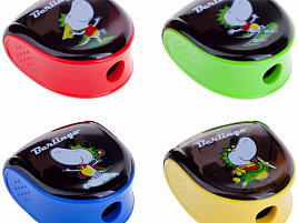 Точилка Berlingo 15005 пластиковая "Tiny Dragon" 1 отверстие, контейнер, ассорти