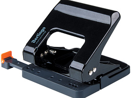 Дырокол Berlingo DDm_25201 "Smart Technology" 25л., металл., энергосбер., с фиксатором, черный, с линейкой