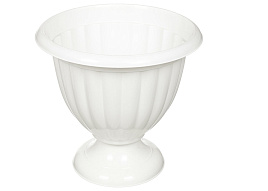 Вазон 18л Жасмин М1393 на низкой ножке бел