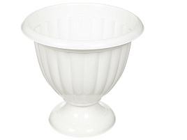 Вазон 18л Жасмин М1393 на низкой ножке бел