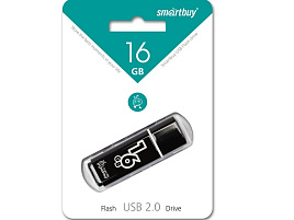 Флеш-драйв Smart Buy 16Gb SB16GBGS-K Glossy series Black черный 1213