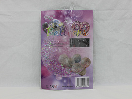 Шар надувной с наполнением блестки 6719