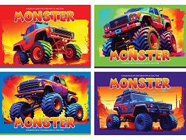 Альбом для рисования 08л. BG АР4ск8 10947 "Monster"