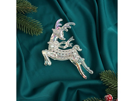 Подвеска пластик Олень резной 10,5*12см 10499914