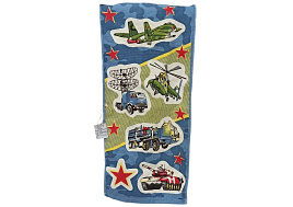 23ф Полотенце кухонное 35*75 23Февраля (лен+махра) с петлей в асс.