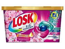 Стиральный порошок Капсулы Лоск 12шт.Малазийский цветок