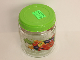 Банка для сыпучих стекло 450мл Фрукты