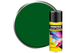 Эмаль-аэрозоль зеленый лист  520мл Farbitex 6002