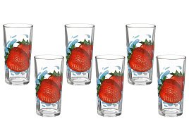 Набор стаканов 6шт 1256 Земляника