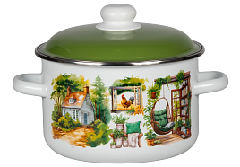 Кастрюля эмаль 4л 6RD201M Лето на даче