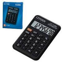 Калькулятор Citizen карманный LC-110N черный, 8 разрядов, 89х59 мм