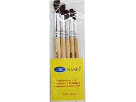 Набор кистей 5шт. MC Basir MC-3272 пони №1,2,3,4,5