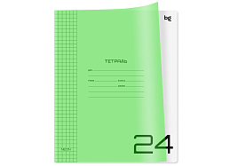 Тетрадь 24л. клетка  Т5ск24_пл 12456 "UniTone. Neon", пластиковая обложка, неон салатовый
