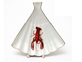 Блюдо керамика 20см для сервировки 102-12011 Рак речной