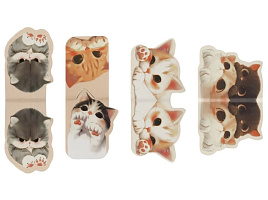 Закладки магнит. д/книг MESHU MS_66068 "Cute kittens", 4шт., матовая ламинация