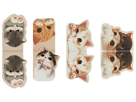 Закладки магнит. д/книг MESHU MS_66068 "Cute kittens", 4шт., матовая ламинация