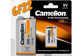 Аккумулятор Camelion 6F22 250 mA