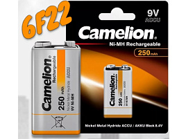 Аккумулятор Camelion 6F22 250 mA