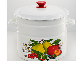 Кастрюля эмаль 10л 41804-222/6У2 Светлоокраш. с декором Керчь