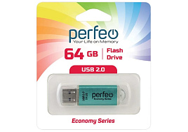 Флеш-драйв Perfeo USB 64Gb E01 зеленый