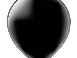 Шар надувной 12" Пастель " черный (50шт) Ч04533