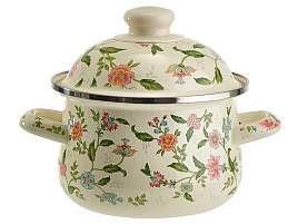 Кастрюля эмаль 1,5л EM-1504 Прованс