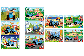 Пазл 54эл. Синий трактор П54-2982