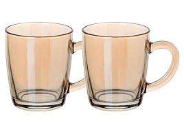 Набор кружек стекло 2шт 531/05/6331 Золотистый мед 350мл