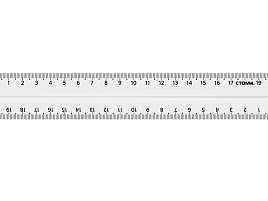 Линейка 20см. ЛН-32103   пластиковая, с держателем, прозрачная, бесцветная