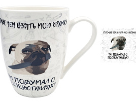 Кружка 330мл к12-4314 Lavenir Мопс