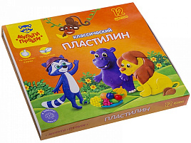 Пластилин 12цв. Приключения Енота КП_10209, 240гр. со стеком