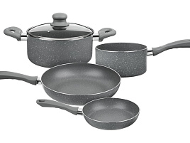 Набор посуды 5пр 846-462/0707 (кастрюля 2,8+ковш 1,6+сковорода 28см) SATOSHI индукция