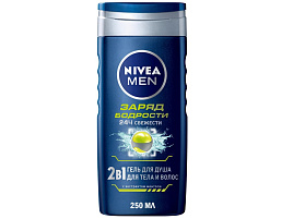 Гель для душа мужской Nivea Заряд бодрости 250мл