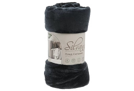 Плед-покрывало 120*150 Silvano микрофибра графитово-синий 503353/8411