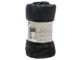 Плед-покрывало 120*150 Silvano микрофибра графитово-синий 503353/8411