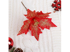 Декор Цветок 1381130 Блеск красный 19*15см