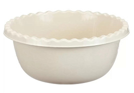Миска пластик 1,8л М1311 белый ротанг