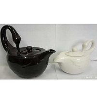 Чайная пара  Лебеди черно-белые ИКБ-0131+Скидка