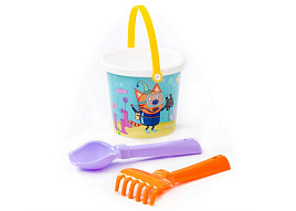 Песочный набор №7 73645 Три кота Ведро, совок, грабли